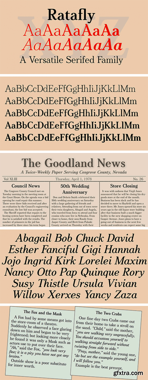 Ratafly Font Family Ratafly Font Family