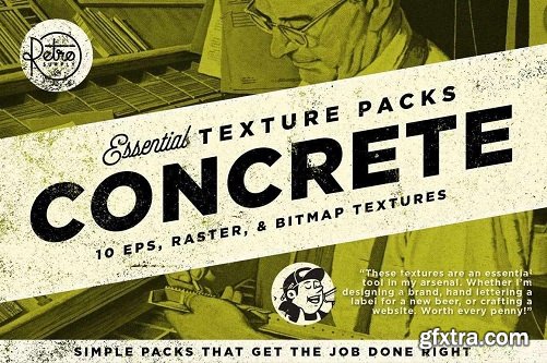 Retrosupply - Concrete Textures Pack for Photoshop
