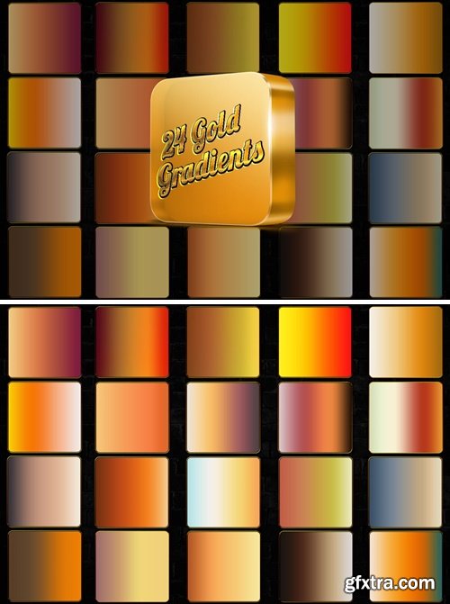 24 Golden Gradients Photoshop RAGSSCS