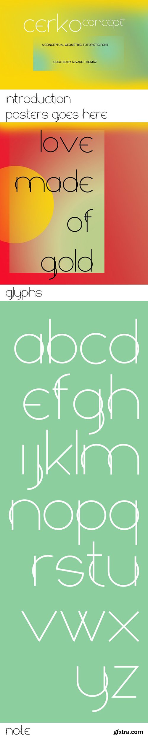 Cerko - geometric - futuristic font