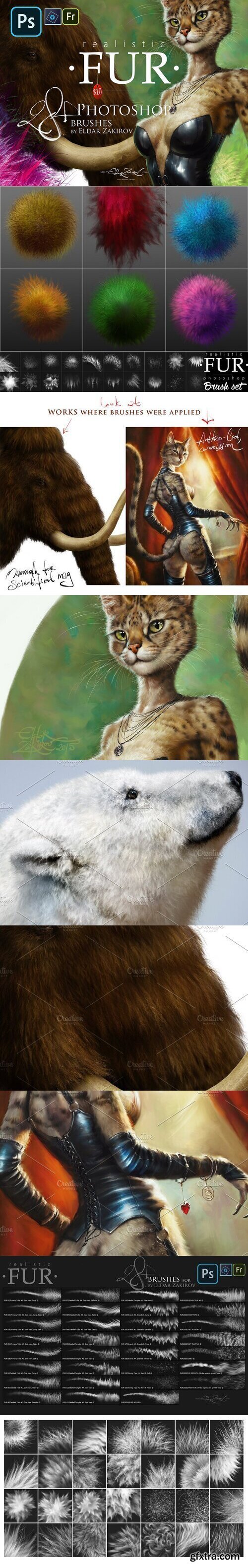 28 Realistic FUR Photoshop Brushes