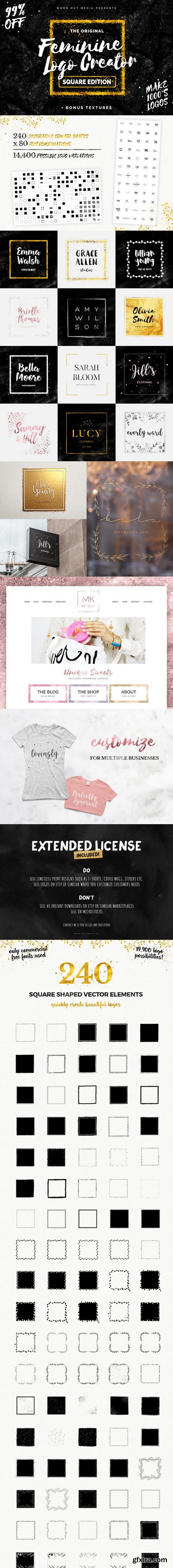 Feminine Logo Creator Square Edition