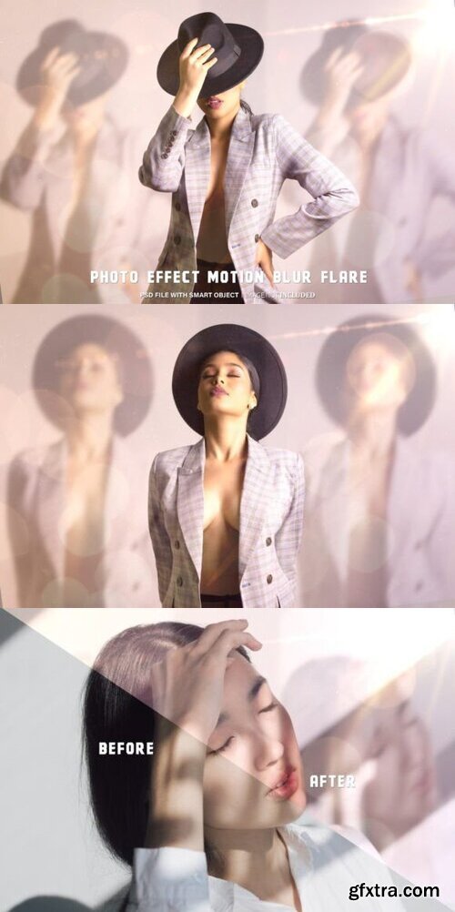 Motion Blur Flare Photo Effect