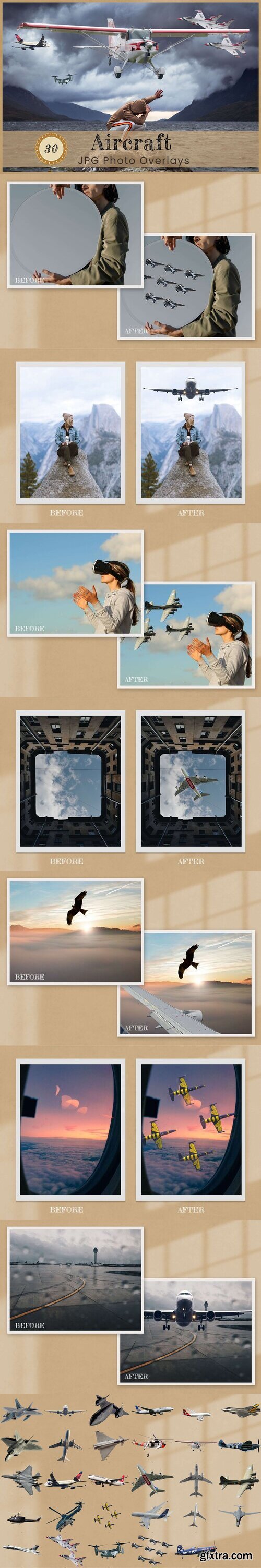CreativeMarket - Aircraft Photoshop Editing Overlays 7052013