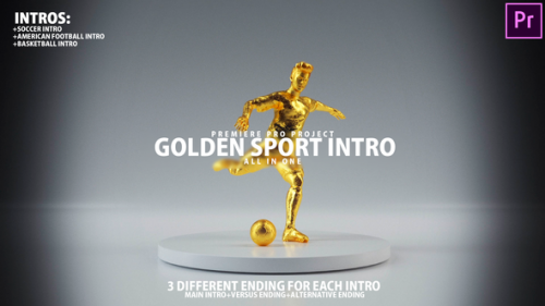 Videohive - Golden Sport Intro Sports Promo for Basketball, Soccer, Football Premiere Pro - 38730450 - 38730450