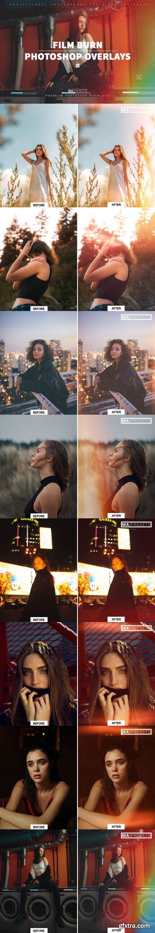 120 FILM BURN KIT OVERLAYS