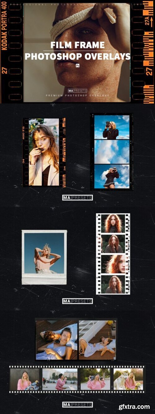 100 FILM FRAME OVERLAYS