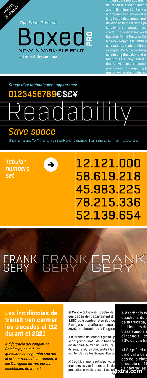 Boxed Pro Font Family Boxed Pro Font Family