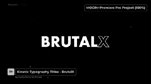 Videohive - Kinetic Typography Titles - BrutalX Premiere Pro - 30746553 - 30746553