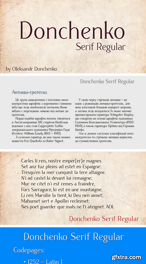 Donchenko Serif Font Donchenko Serif Font