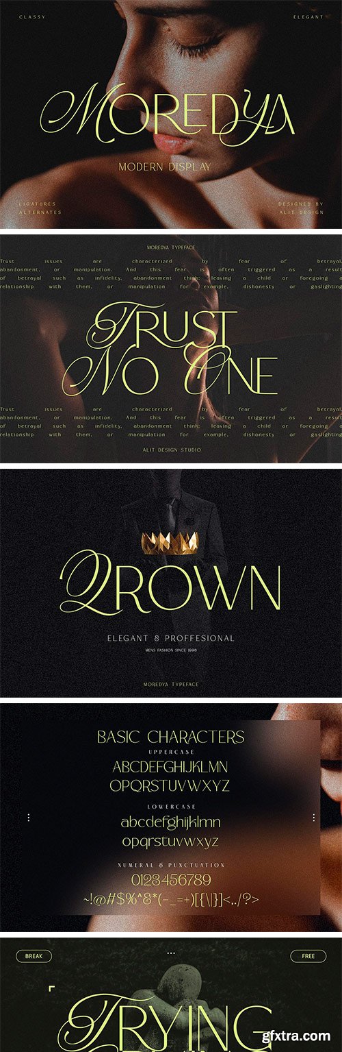 Moredya Typeface Moredya Typeface