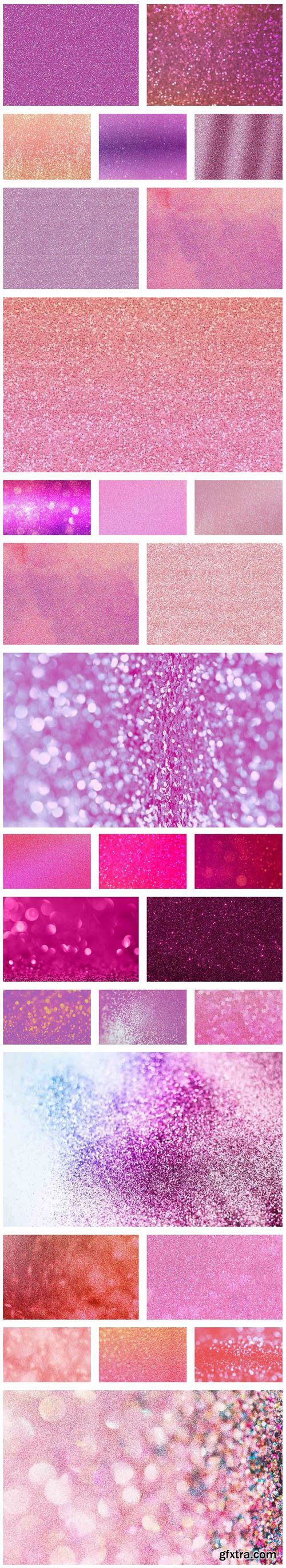 Pink Glitter Backgrounds - 30 Textures