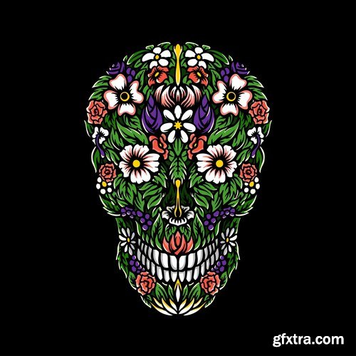 Skull illustration T-shirt Design