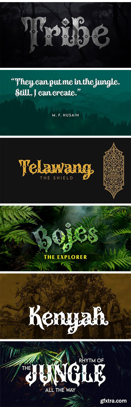 Borneo Dayak Font Borneo Dayak Font