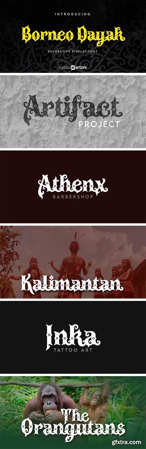 Borneo Dayak Font Borneo Dayak Font