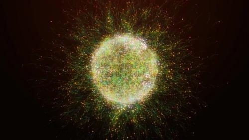 Videohive - Abstract Particles Sphere Animation 4K - 38857116 - 38857116