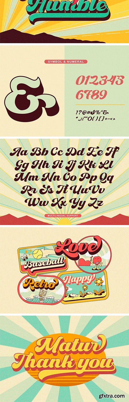 Retro Lettering - Groovy Font