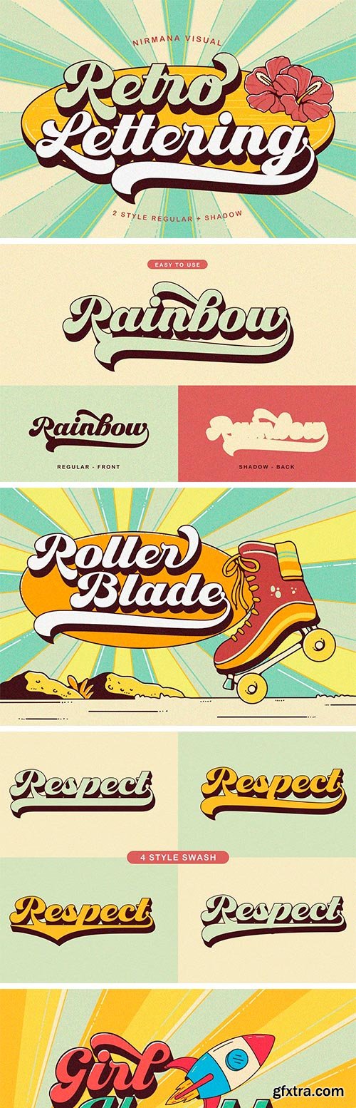 Retro Lettering - Groovy Font Retro Lettering - Groovy Font
