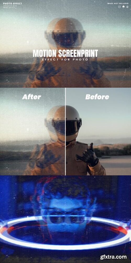 Motion Screenprint Photo Effect