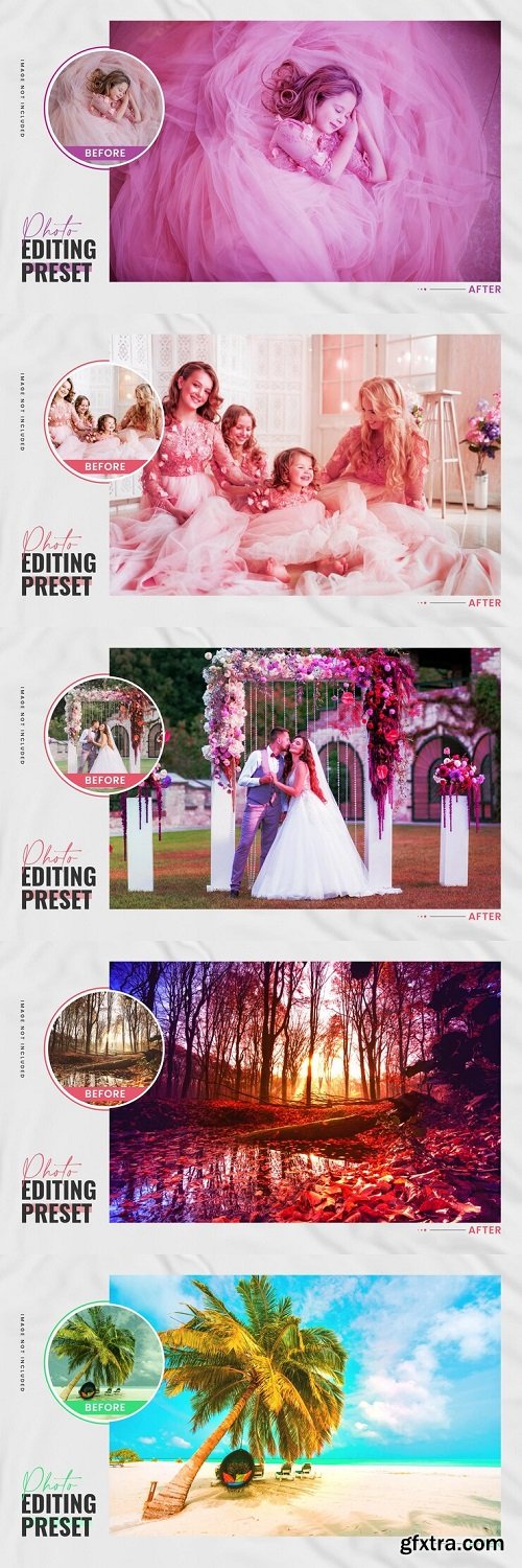 Color grading editable preset filter