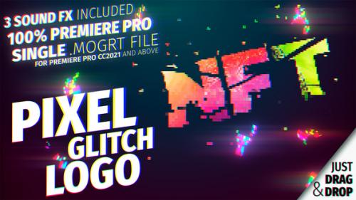 Videohive - Pixel Glitch Logo For Premiere Pro MOGRT - 38932804 - 38932804