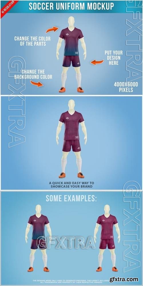 Soccer Uniform Mockup Template 8FT3FNL