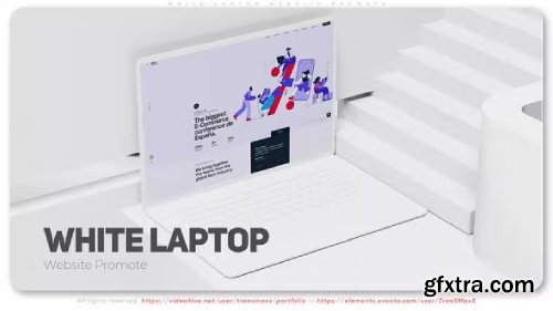 Videohive White Laptop Website Promote 38956151