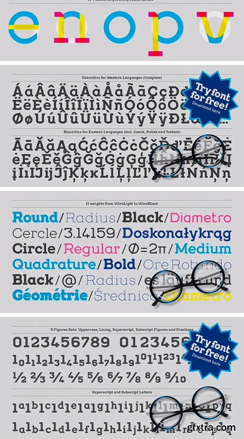 Geometrico Slab Font Family