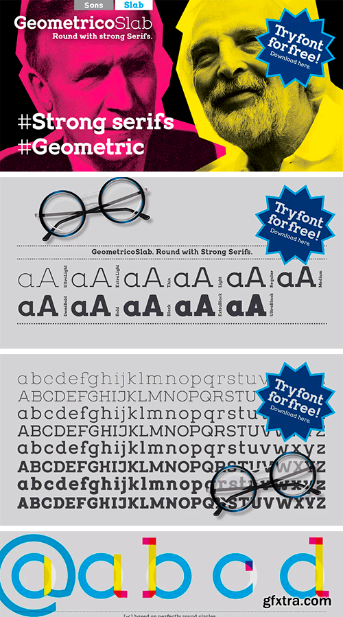 Geometrico Slab Font Family