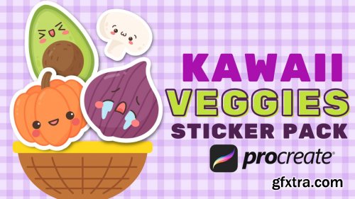  How to Draw Kawaii illustrations: Cute Veggies | Procreate