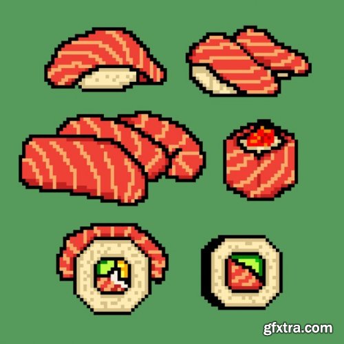 Pixel art style Food
