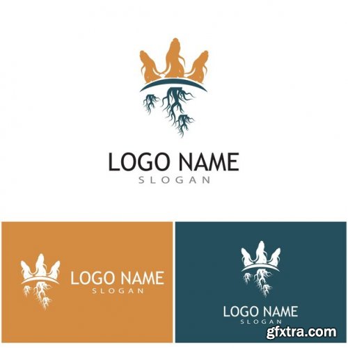 Ginseng vector icon illustration design templates