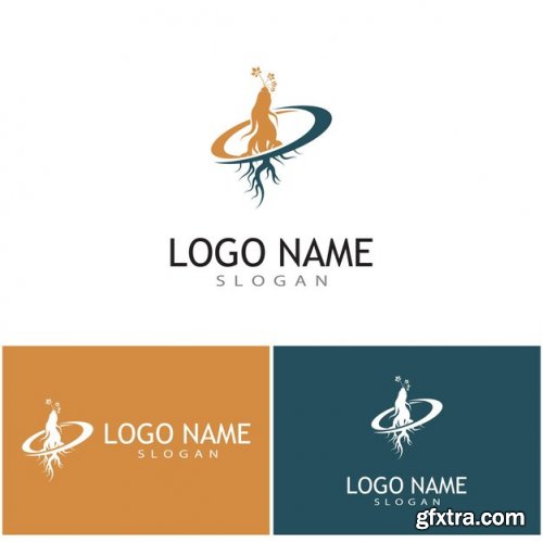 Ginseng vector icon illustration design templates