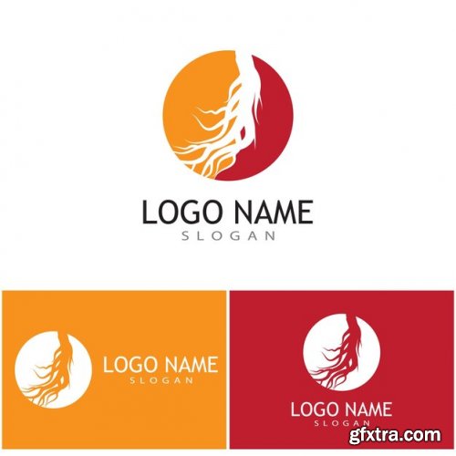 Ginseng vector icon illustration design templates