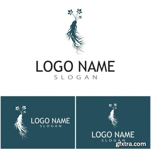 Ginseng vector icon illustration design templates
