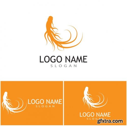 Ginseng vector icon illustration design templates