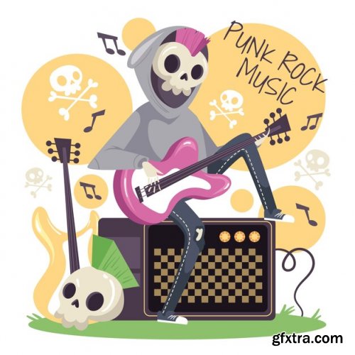 Punk rock illustration
