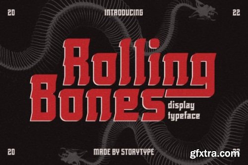  Rolling Bones Font