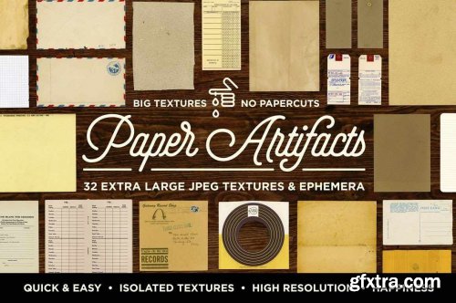 RetroSupply - Paper Artifacts | Texture & Ephemera Bundle for Photoshop