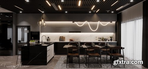 Kitchen – Livingroom By Tran Trung Hieu