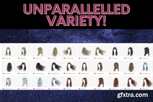 Long Flowy Hair Overlay Pack