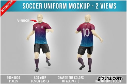 Soccer uniform mockup