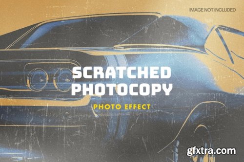 Scratched photocopy photo effect
