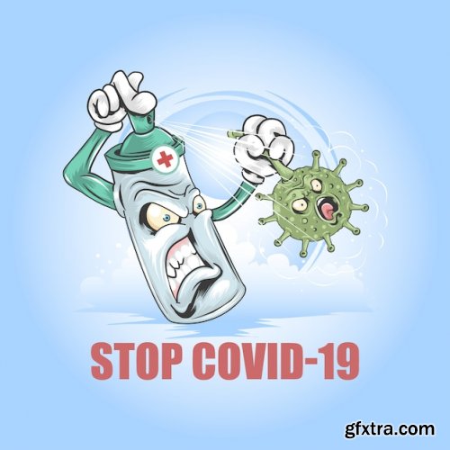 Covid 19 corona virus vector