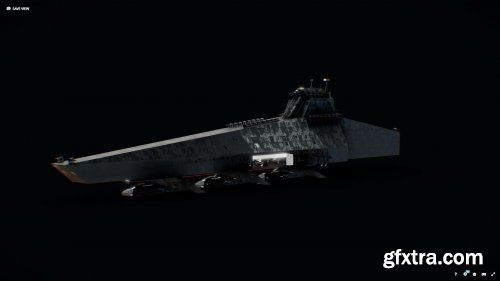Cgtrader - Sci-fi Military Aircraft Carrier