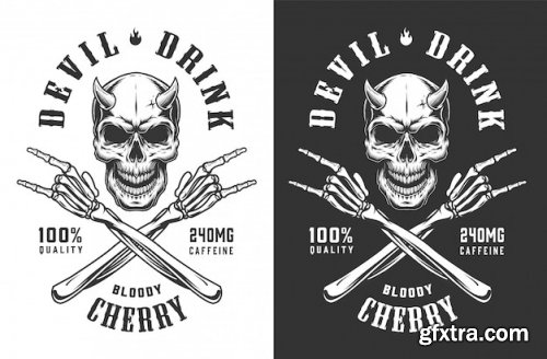 Skull t-shirt print concept
