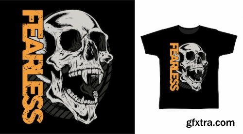 Skull t-shirt print concept