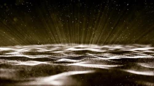 Videohive - Abstract White Wavy Particles And Rays Motion Background Loop - 38951227 - 38951227