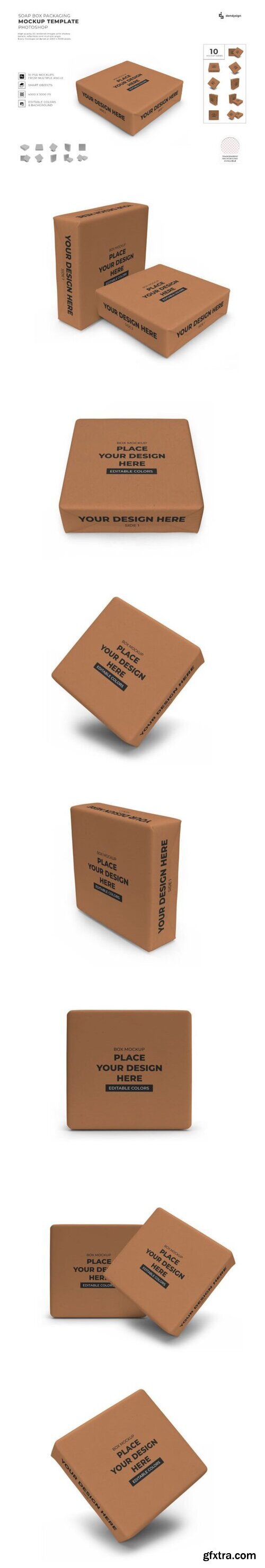 Soap Box Packaging Mockup Bundle