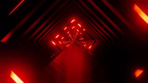 Videohive - Blinked Red Neon Vj Loop Show For Party Background 4K - 39005323 - 39005323
